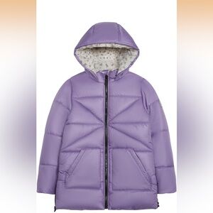 LONDON FOG Girls Heavyweight Hooded Winter Jacket Full Zip Size 5-6
